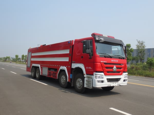 重汽豪沃25噸泡沫消防車(國五)|前四后八重型泡沫消防車|大噸位泡沫液體消防車價格廠家直銷15271311188